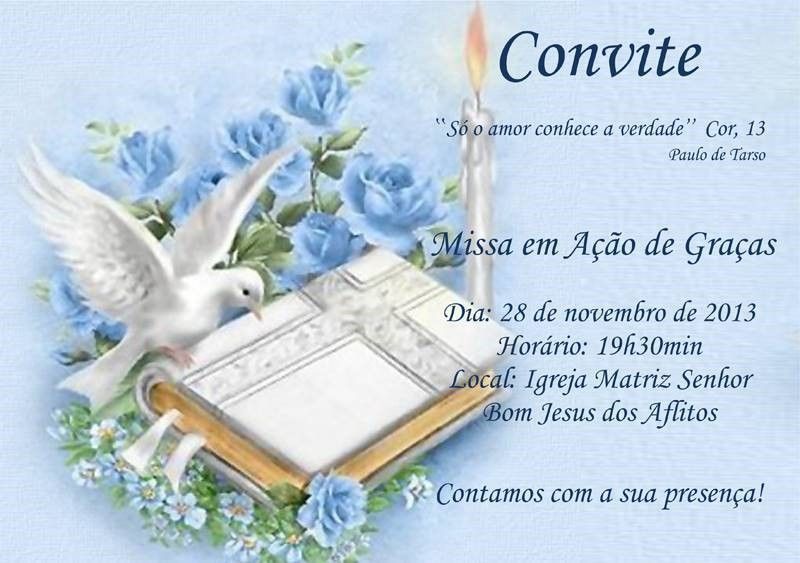 Convite missa ação graças 3