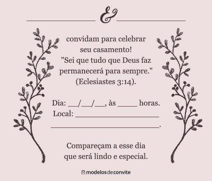 Featured image of post Convite Simples De Casamento Civil Convite r stico lindo para casamentos no campo